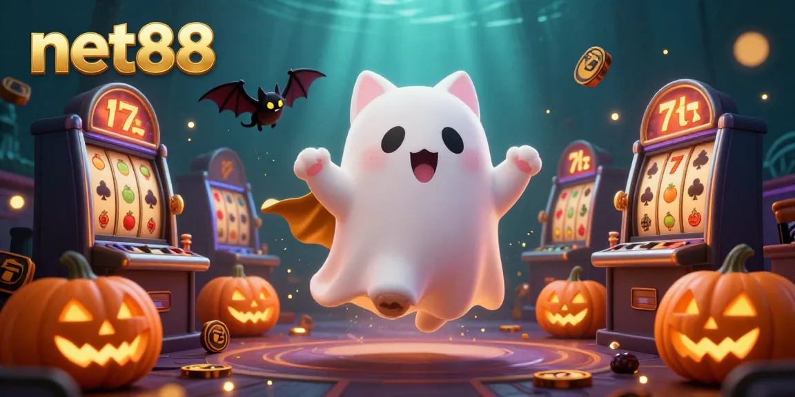 Engage with the net88 casino experience featuring a friendly ghost cat in a haunted mansion.