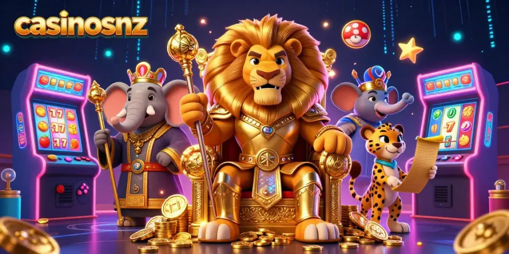 Experience the thrill of casinosnz with vibrant slots, lively characters, and exciting gaming elements.