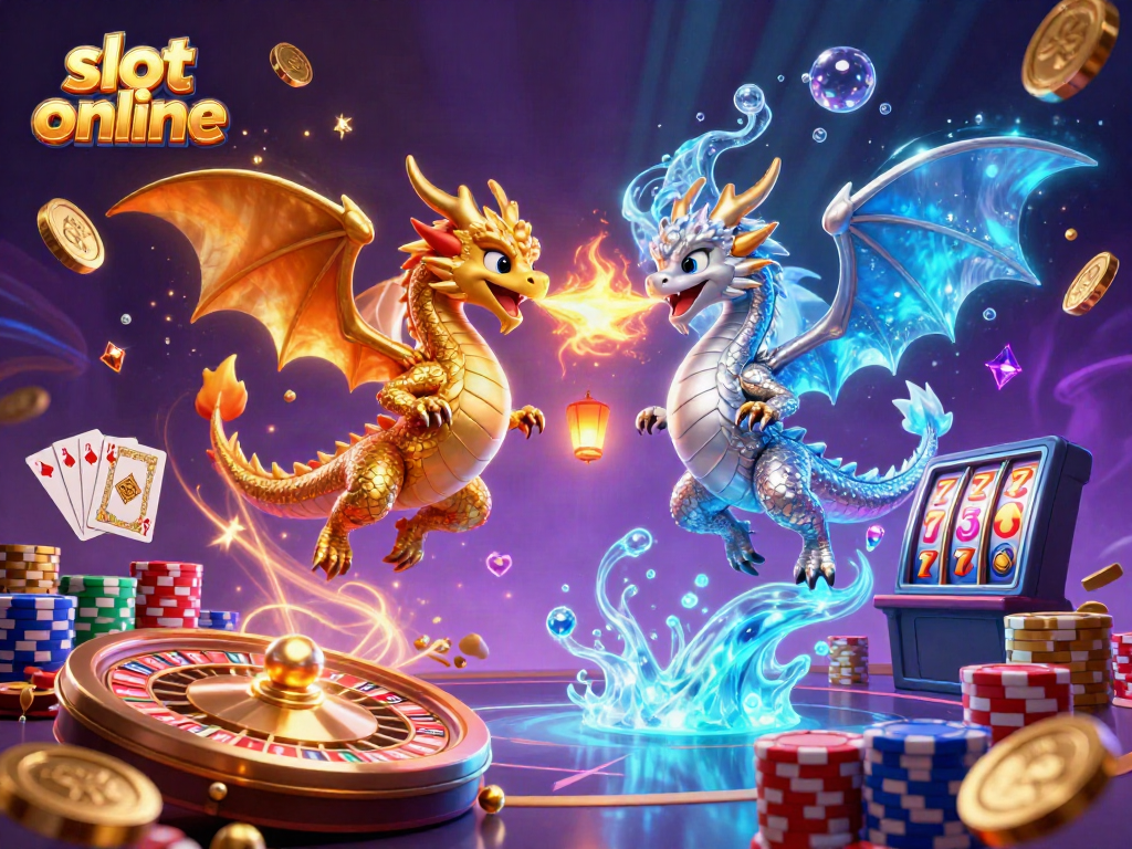 Experience the thrill of slot online gaming with enchanting dragons and dynamic casino elements.