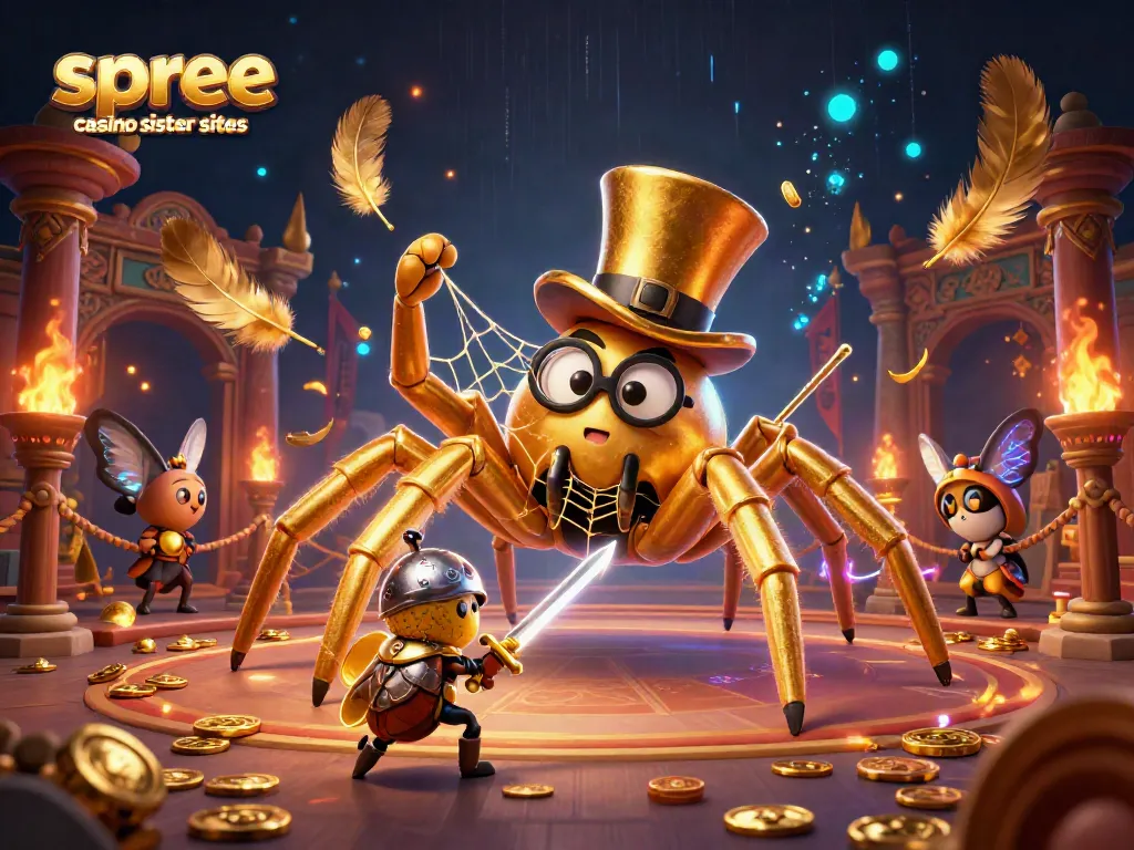 Engage with spree casino sister sites featuring a golden tarantula and brave beetle knight.
