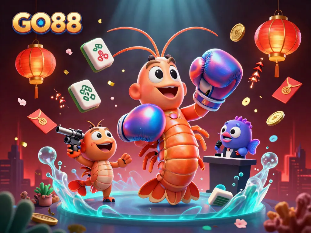 Experience thrilling gameplay with GO88 in this vibrant underwater casino scene.