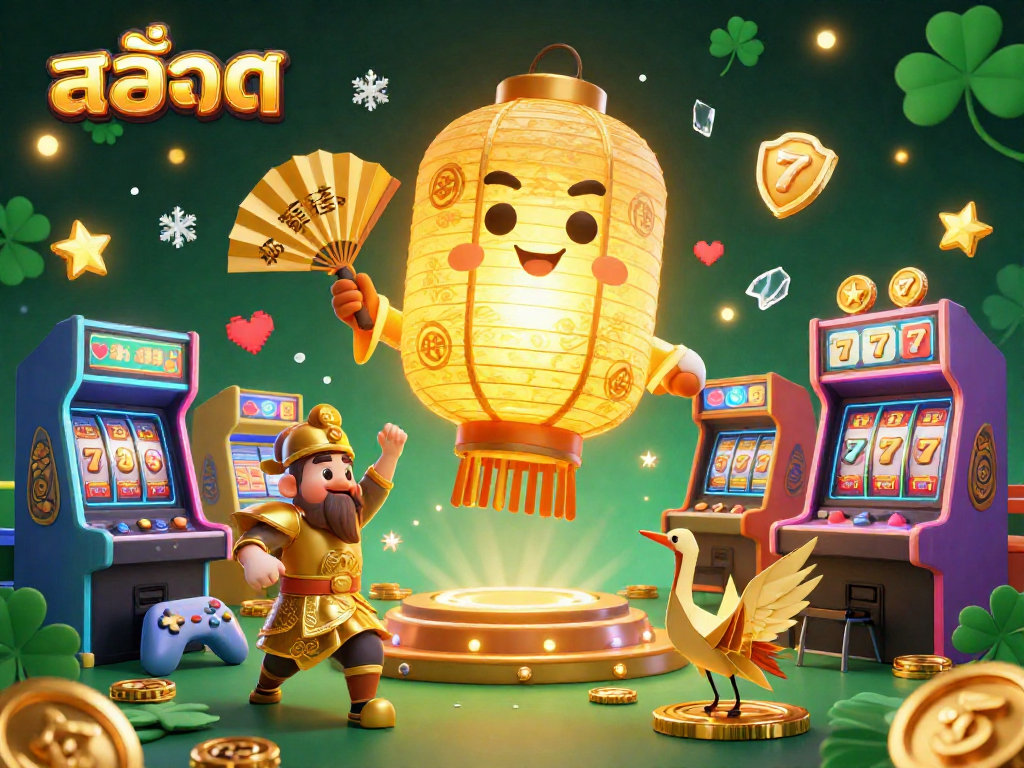 Engage with สล็อต excitement as you spin vibrant slot reels among magical characters in a night market casino.