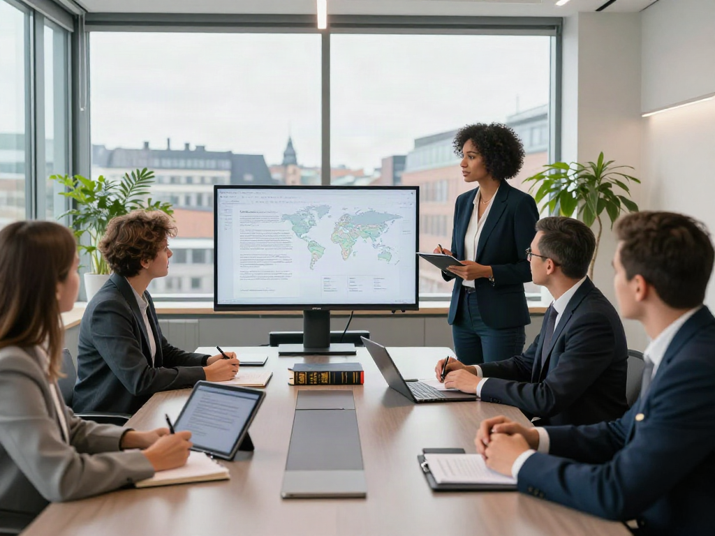 Lead Roedl legal professionals collaborating in a modern office setting.