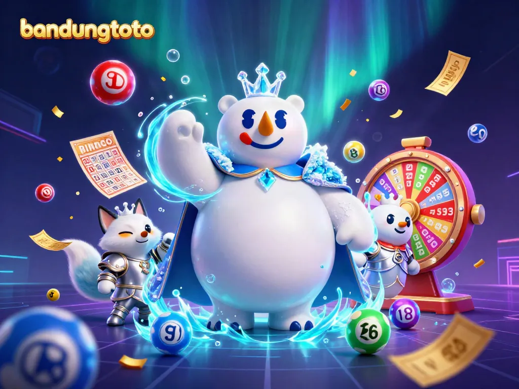 Engage in thrilling lottery action with bandungtoto's dynamic 3D casino illustration.