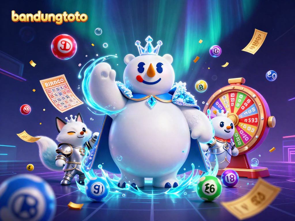 Engage in thrilling lottery action with bandungtoto's dynamic 3D casino illustration.