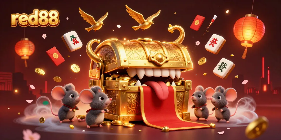 Engage in thrilling gaming at red88, where a treasure chest lures players with golden riches.
