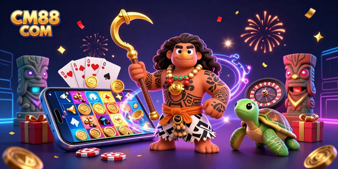 Spin the reels and win big at CM88 COM with a colorful 3D casino adventure featuring exciting game elements!