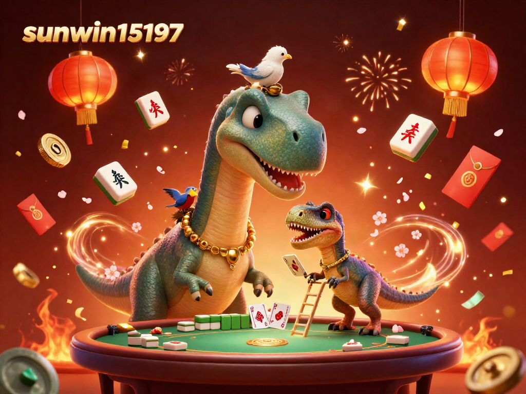 Engage in gaming excitement at sunwin15197 featuring a towering brontosaurus and winding raptor dealer.