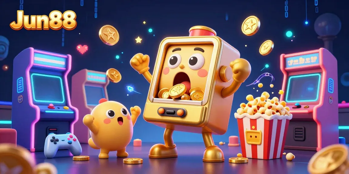 Experience thrilling wins at Jun88 with lively cartoon slot machines celebrating jackpots.