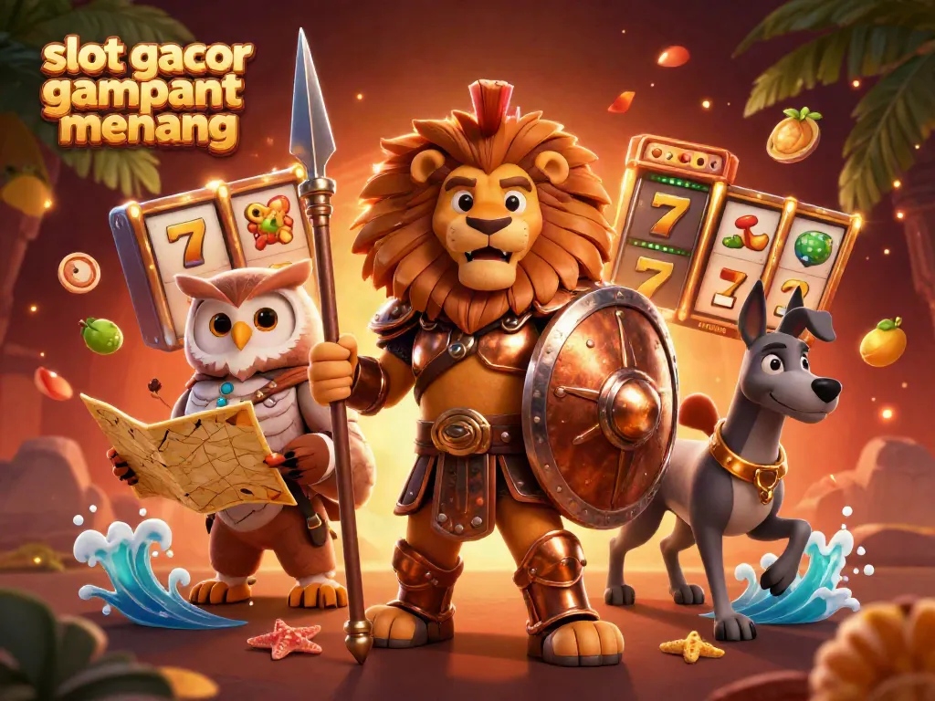 Experience thrilling slot gacor gampang menang action with a heroic Spartan lion, tactical owl, and swift greyhound.