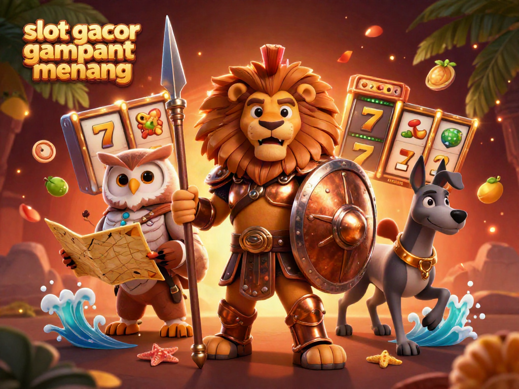 Experience thrilling slot gacor gampang menang action with a heroic Spartan lion, tactical owl, and swift greyhound.