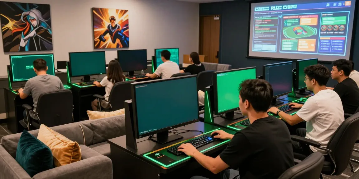 players enjoying PESGSLOT gaming experience in a luxurious lounge