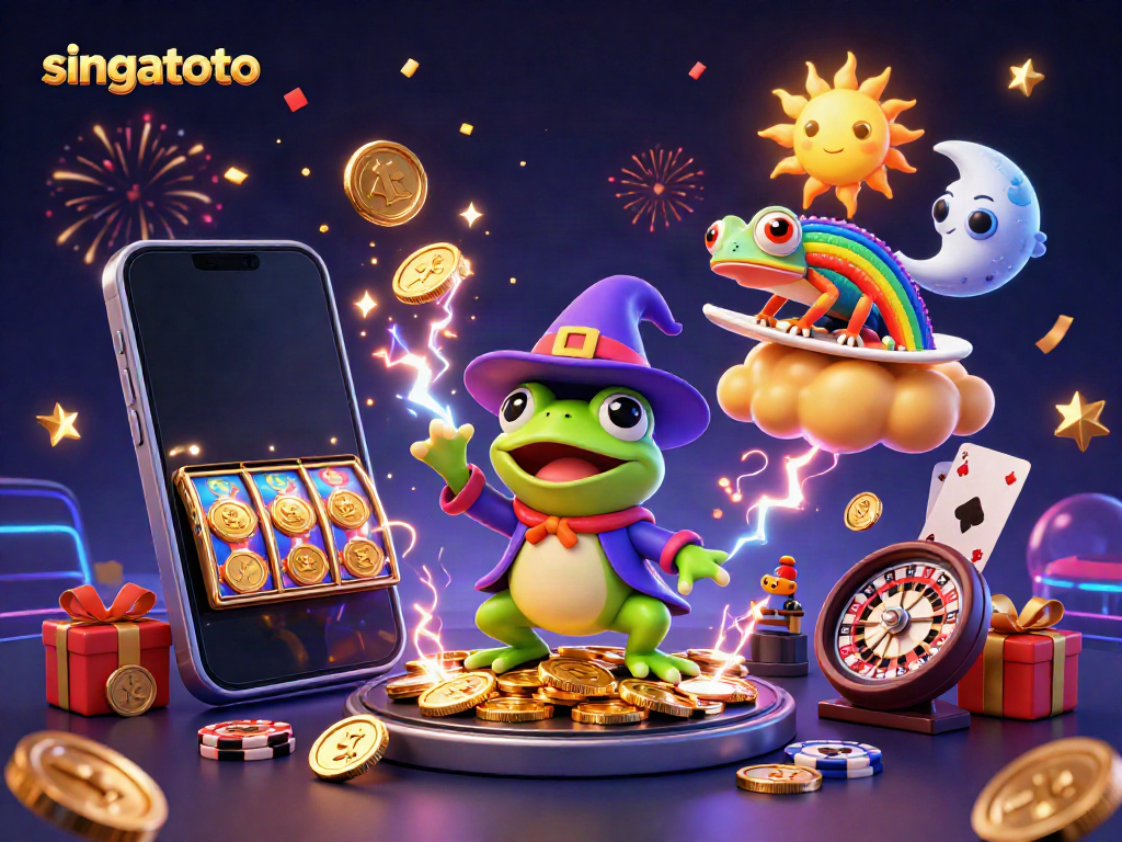 Experience the thrill with singatoto's cartoon-themed gambling adventure, featuring vibrant characters and exciting game elements.