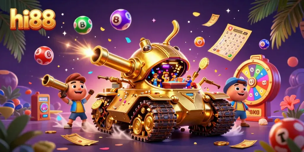 Experience thrilling moments at hi88 with an exciting casino tank and cheerful gaming elements.