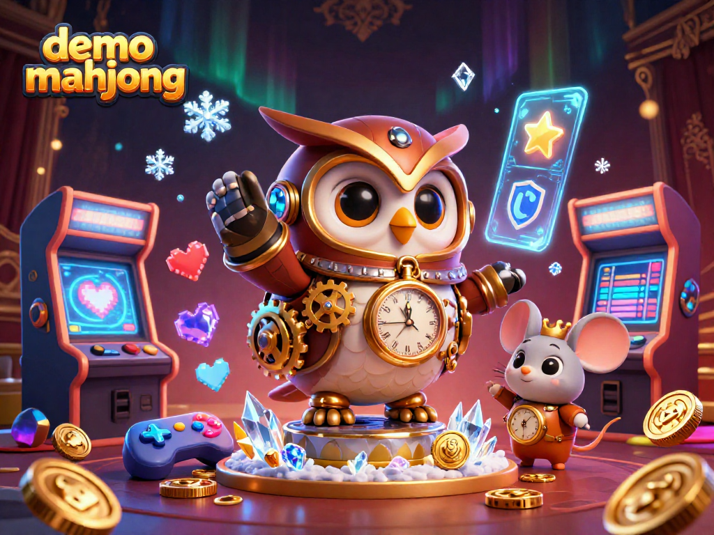 Menang jackpot dengan demo mahjong dalam ilustrasi kasino berwarna-warni yang menarik.