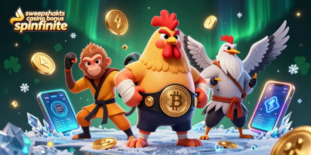 Engage with Spinfinite bonuses at this vibrant sweepstakes casino bonus spinfinite illustration.