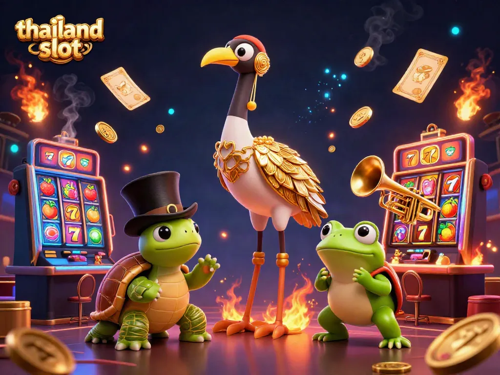 Spin the reels in the vibrant thailand slot scene featuring casino characters and dynamic elements.