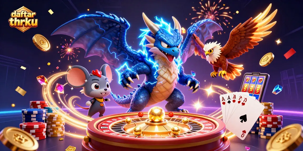 Experience daftar thrku's excitement with vibrant 3D casino characters and immersive game elements.