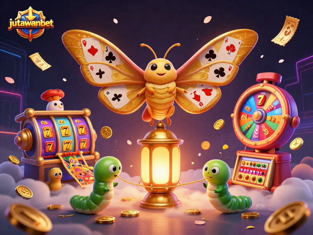 Engage with jitawanbet's dynamic gaming scene showcasing vibrant slot elements and captivating characters.